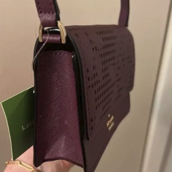 Kate Spade New York Cameron Street Perforated Mini Arielle Crossbody - Deep Plum - Picture 8 of 8